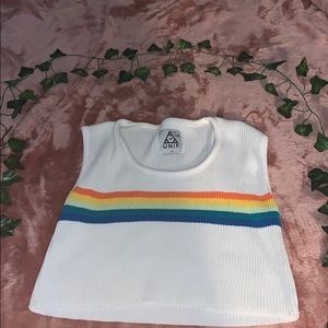 UNIF ribbed rainbow crop top